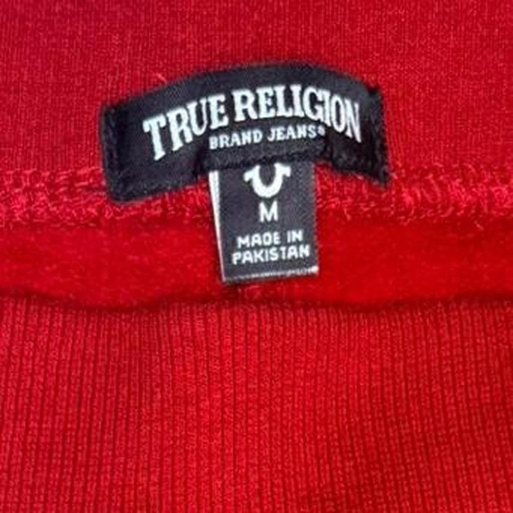 True Religion Youth M red sweatpants w yellow logo